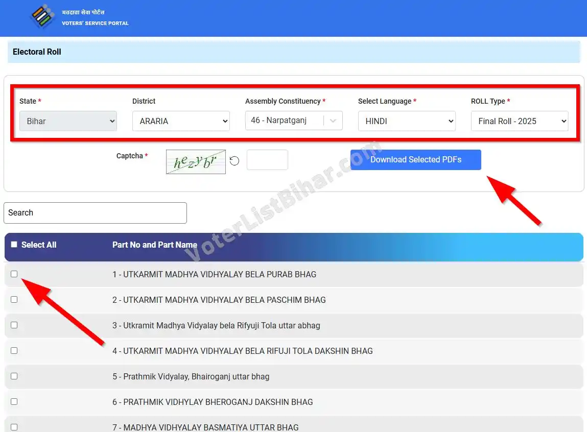 Download Bihar Voter List 2025 Online